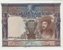 Spain España Espagne 1 PCS 1 NOTE 1 BANKONOTE 1000 Pesetas 1925 XF EF - 1000 Peseten