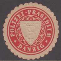 1920. DANZIG. POLIZEI-PRÄSIDIUM DANZIG. Seal. Hinged Small Thin Spot.  () - JF422075 - Sonstige & Ohne Zuordnung