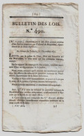Bulletin Des Lois N°490 1821 Tribunal Neufchâtel En Bray/Routes Départementales Du Lot/Sarrebourse D'Eguilly Beaugency - Décrets & Lois