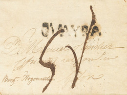 Sobre . (1800ca). LA GUAIRA (VENEZUELA) A COLON (PANAMA). Marca GUAYRA (P.E.1) Edición 2004 Y Anotación Manuscrita "Berg - Andere & Zonder Classificatie