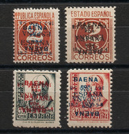 12/14hhi, 15hhi. 1937. 2 Cts, Dos Sellos (azul Y Negro), 15 Cts, 30 Cts. SOBRECARGA DOBLE, UNA INVERTIDA. MAGNIFICOS. Ed - Other & Unclassified