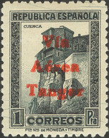 *138hcc. 1939. 1 Pts Pizarra. CAMBIO DE COLOR EN LA SOBRECARGA. MAGNIFICO. Edifil 2019: 60 Euros - Other & Unclassified