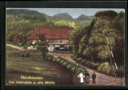 AK Nordhausen, Gasthof Alte Mühle Mit Berg Kohnstein - Nordhausen