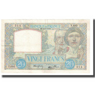 France, 20 Francs, Science Et Travail, 1940, P. Rousseau And R. Favre-Gilly - 20 F 1939-1942 ''Science Et Travail''