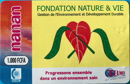 BURKINA FASO  -  Recharge  - NANAN - Fondation Nature & Vie - 1.000 F CFA - Burkina Faso