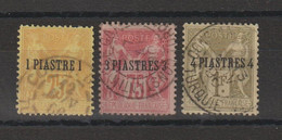 Levant 1885 Série 1-3 3 Val Oblit. Used - Used Stamps