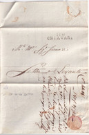 1817 - DEPARTEMENT CONQUIS : 110 APENNINS - LETTRE FRANCHISE De CHIAVARI (MARQUE FRANCAISE TARDIF !) - 1792-1815: Veroverde Departementen