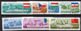 HUNGARY 1967 Danube Commission Used.  Michel 2323-29 - Used Stamps