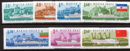 HUNGARY 1967 Danube Commission MNH / **.  Michel 2323-29 - Neufs