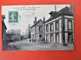 FONTAINE LE DUN - Le Bureau De Poste Et La Route De Veules Les Roses - En 1922 - TBE - Fontaine Le Dun