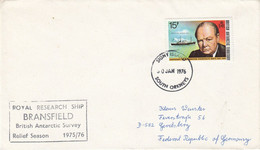 British Antarctic Territory (BAT) 1976 Signy Island South Orkneys Ca Signy 30 JAN 76 (53039) Ca RRS Bransfield - Lettres & Documents