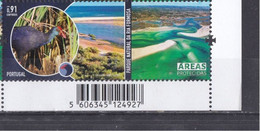 Portugal 2021 Áreas Protegidas Protected  Algarve Ria Formosa Faro Galinha-sultana Porphyrio Bird Corner Sheet Code - Unused Stamps