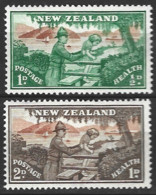 New Zealand 1946  SG 678-9  Health Stamps Mounted Mint - Unused Stamps
