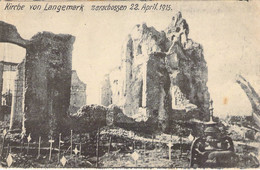 Kirche Von Langemark Zerschossen 1915 - Langemark-Poelkapelle