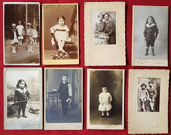 13  Photos Collées Sur Carton  -  Enfants , Enfant - Portretten