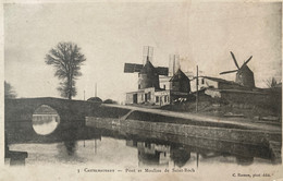 Castelnaudary - Le Pont Et Moulins De St Roch - Moulin à Vent Molen - Castelnaudary
