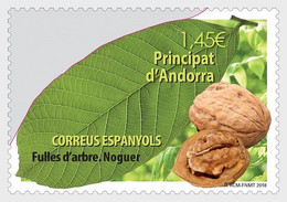 Andorra SPAIN 2018 Tree Leaves WALNUT Plants Juglans Regia Nut Noix Noyer 1v Mnh - Nuevos