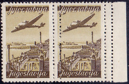 JUGOSLAVIA - DOUBLE PERF - BEOGRAD - **MNH - 1947 - RARE - Imperforates, Proofs & Errors