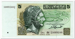 TUNISIA,5 DINARS,1993,P.86,XF+ - Tunisie