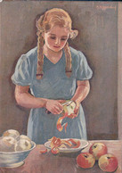 Carte Fête Nationale 1934 Non Circulée, Jeune Fille, Education Ménagère (331) 10x15 Pli D'angle - Non Classés