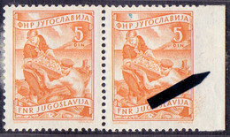 JUGOSLAVIA  - INDUSTRY LEFT  IMPERF.  - **MNH - 1951 - EXTRA RARE - Sin Dentar, Pruebas De Impresión Y Variedades