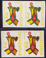 JUGOSLAVIA  - RED  CROSS  IMPERF. PAIRS  - **MNH - 1961 - Non Dentelés, épreuves & Variétés