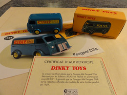 DINKY ATLAS 25 BV PEUGEOT D3A (certificat + Fiche) - Dinky