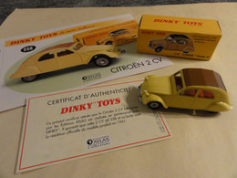 DINKY ATLAS 558 CITROEN 2 CV (certificat + Fiche) + DS 24 CP - Dinky