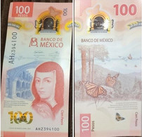 A) MEXICO 100 PESOS POLYMER BANKNOTE, SERIES A, UNC, FRONT AND RETURN - Mexico