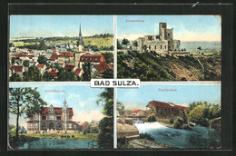 AK Bad Sulza, Ortsansicht, Sonnenburg, Inhalatorium, Gradierwerk - Bad Sulza