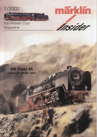 Catalogue MÄRKLIN Insider 2002/1 Club Magazine English Edition - Inglese