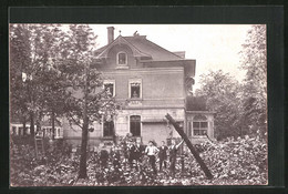 AK Chemnitz, Restaurant Am Schlossteich Beim Umwetter 1916 - Inondations