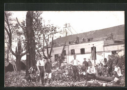 AK Chemnitz, Tiergarten Scheibe, Militär Bei Den Aufräumungsarbeiten 1916 - Inondations