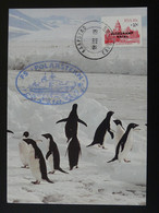Carte Postcard Pingouin Penguin Mission Brise Glace Polarstern Polar Expedition Afrique Du Sud 1988 - Antarktischen Tierwelt