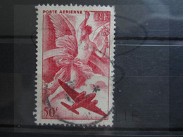 VEND BEAU TIMBRE DE POSTE AERIENNE DE FRANCE N° 17 , FOND STRIE !!! - Used Stamps