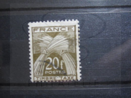 VEND BEAU TIMBRE TAXE DE FRANCE N° 87 , SURENCRAGE A DROITE !!! - Used Stamps