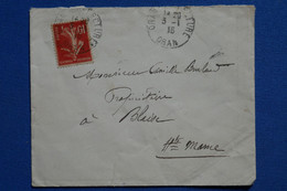 W1 ALGERIE BELLE LETTRE   1916 ORAN  A BLAISE HAUTE MARNE FRANCE  + AFFRANCH INTERESSANT - Otros & Sin Clasificación