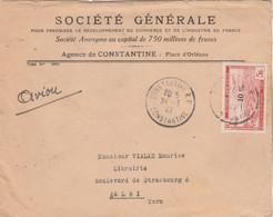 Algérie Lettre Entête Société Générale Constantine Pour Albi Tarn - Lettres & Documents