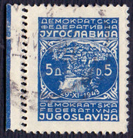 YUGOSLAVIA - JAJCE - DOUBLE  PERF. - O - 1947 - Imperforates, Proofs & Errors