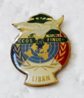 Pin's "CCOS FINUL LIBAN" - Mandat Casques Bleus Chasseurs Alpins - Army