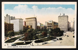 Union Square New York City VIAGGIATA 1921 CODICE C.3069 - Union Square