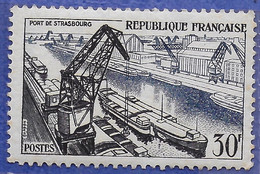 FRANCE 1956 LE PORT DE STRASBOURG, NEUF - Unused Stamps