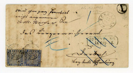 Baden Mehfachfrankatur Michel Nr. 10c Retourbrief Schönau N Durbach /Offenburg - Lettres & Documents