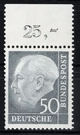 Bund Heuss Mi.Nr. 189 Oberrand Postfrisch - Autres & Non Classés