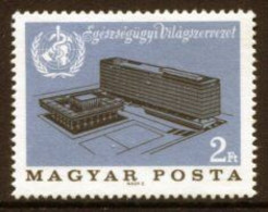 HUNGARY 1966 WHO Building MNH / **.  Michel 2237 - Unused Stamps