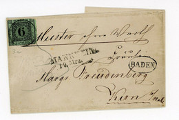 Baden Einzelfrankatur Michel Nr. 3 Mannheim - Creuznach - Lettres & Documents