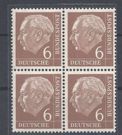 Bund Heuss MiNr. 180 Postfrisch 4er Block - Other & Unclassified