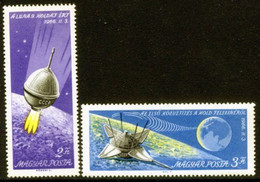 HUNGARY 1966 Luna 9 Moon Landing MNH / **.  Michel 2218-19 - Nuevos