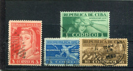 Cuba 1943 Yt 280-283 - Oblitérés