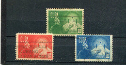 Cuba 1943 Yt 277-279 - Oblitérés